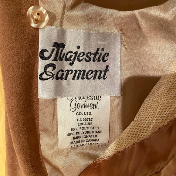 Vintage 70s Majestic Garments Faux Suede Women's Coat - Picture 4 of 4